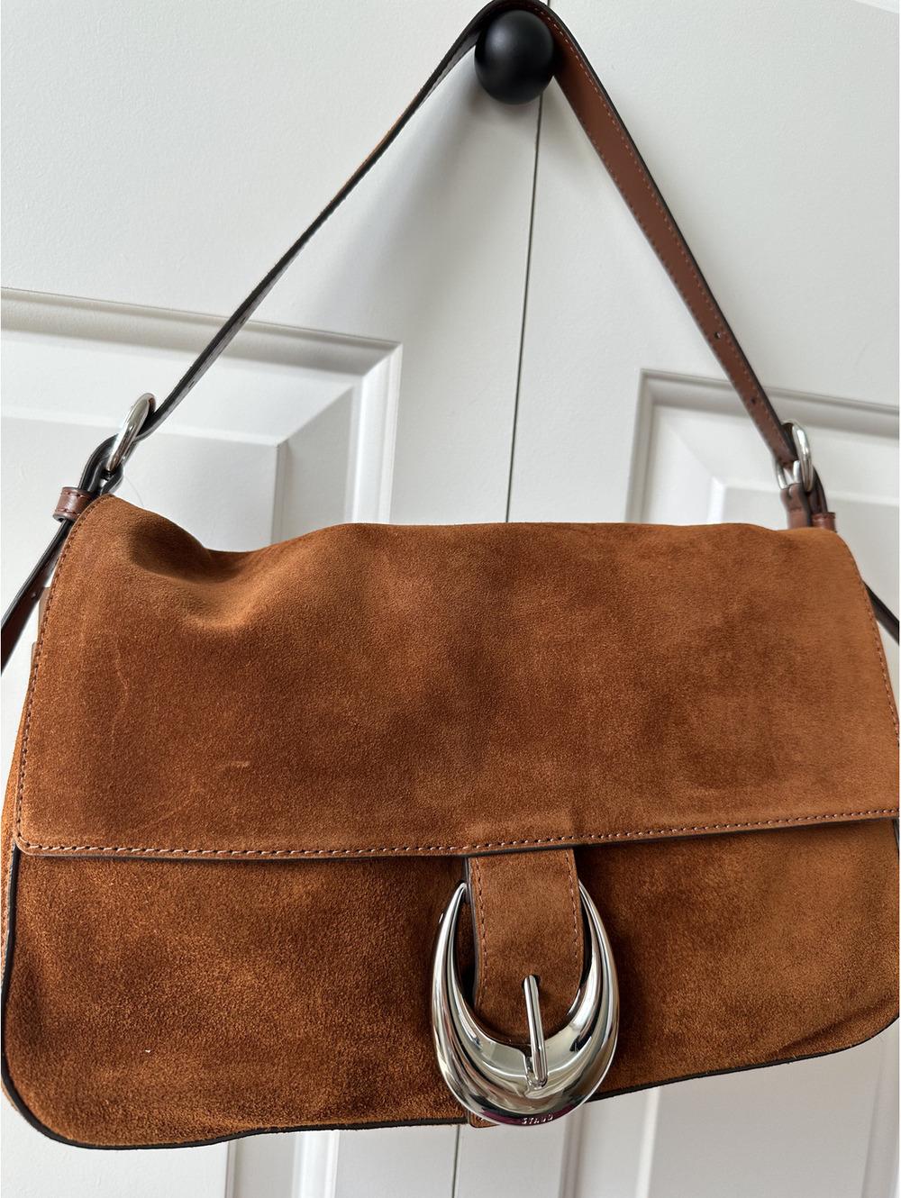 STAUD Harlow Medium Bag Tabac Suede - Picture 4 of 9